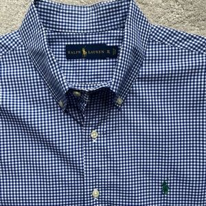 Blue/white check men’s shirts